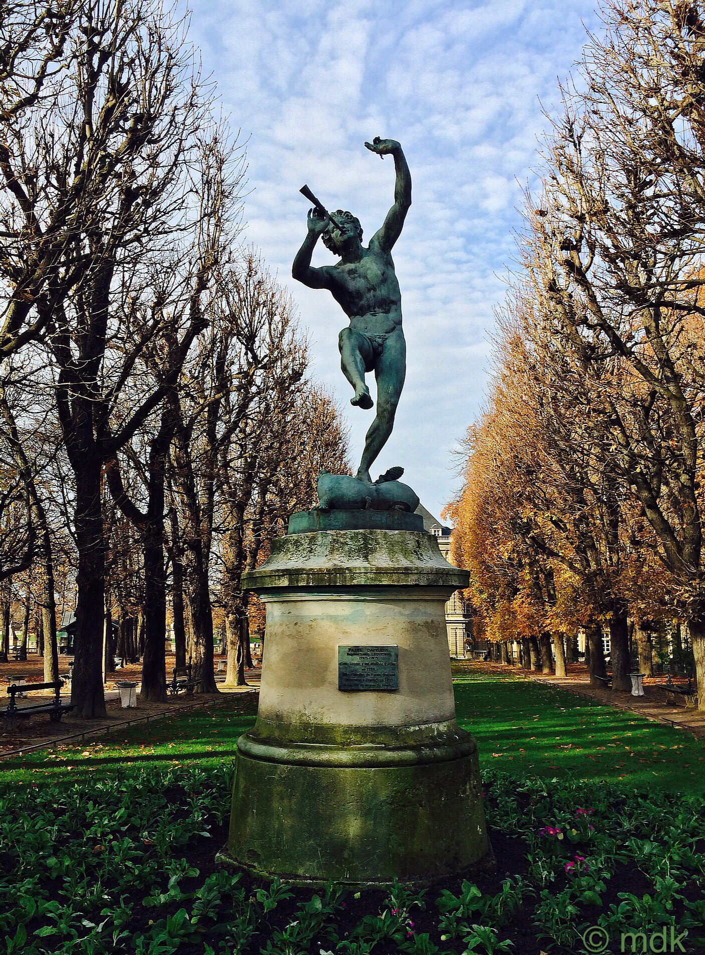 Dancing faun bronze by Eugène Louis Lequesne