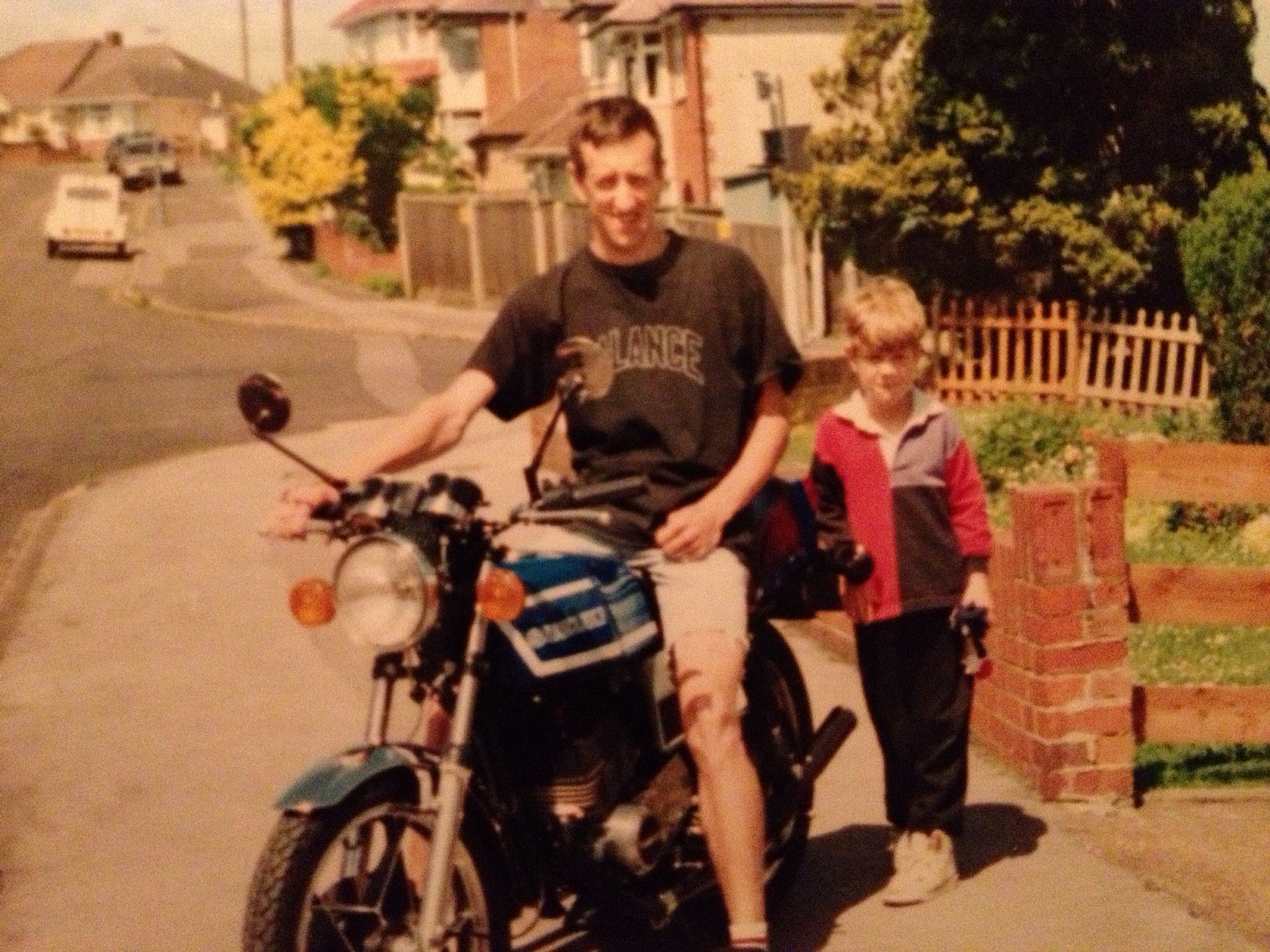 Commando and Bard with a bike he bought because it was the same as his first